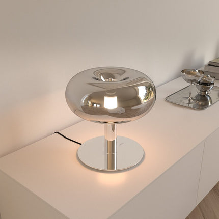 Modern LED Table Lamp with Touch Dimmable Control | Stylish Crystal and Glass Design for Adjustable Lighting