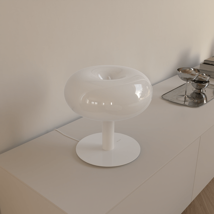 Modern LED Table Lamp with Touch Dimmable Control | Stylish Crystal and Glass Design for Adjustable Lighting