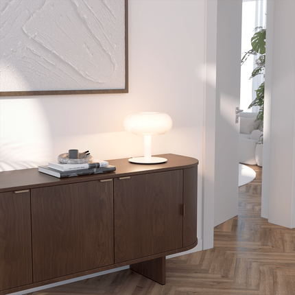 Modern LED Table Lamp with Touch Dimmable Control | Stylish Crystal and Glass Design for Adjustable Lighting
