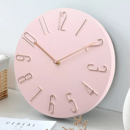 Silent Round Wall Clock with Minimalist Design | Quiet Timekeeping for Home and Office Decor
