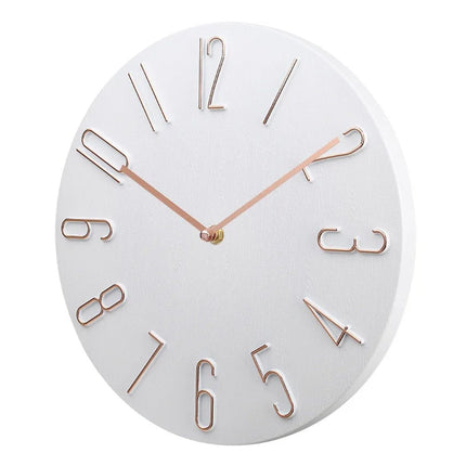 Silent Round Wall Clock with Minimalist Design | Quiet Timekeeping for Home and Office Decor