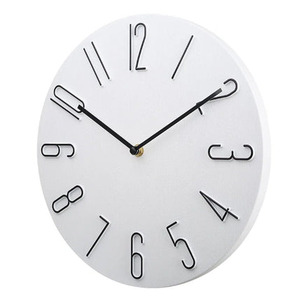 Silent Round Wall Clock with Minimalist Design | Quiet Timekeeping for Home and Office Decor