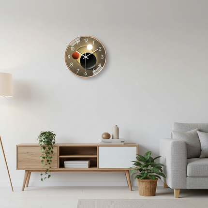 Silent Wall Clock with Decorative Design | Modern Accent Piece for Home and Office Decor