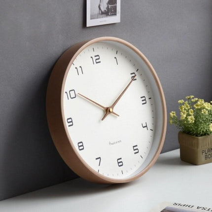 Modern Wooden Wall Clock with Silent Mechanism | Minimalist Home Decor for Peaceful Living Spaces