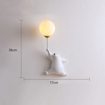 Cute Bear Wall Lamp with Soft LED Light | Adorable Indoor Decor for Children's Rooms