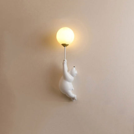 Cute Bear Wall Lamp with Soft LED Light | Adorable Indoor Decor for Children's Rooms