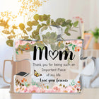 Acrylic Display Plaque with Flower and Butterfly Art, Birthday Gift for Mom, Mothers Day Gift for Mom and Gift for Her_01