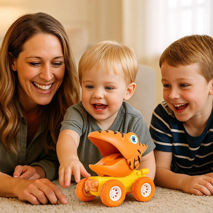 Dinosaur Monster Truck Toy for Hand-Eye Coordination | Easy Push & Go Action for Imaginative Play