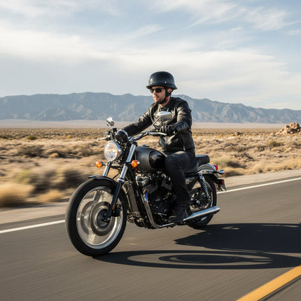DOT Approved Motorcycle Half Face Helmet with Quick-Release Buckle | Comfortable Protection for Commuting and Road Trips