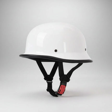 DOT Approved Motorcycle Half Face Helmet with Quick-Release Buckle | Comfortable Protection for Commuting and Road Trips