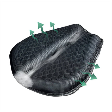 Motorcycle Seat Cushion with Honeycomb Gel Design | Breathable Comfort for Long-Distance Riding