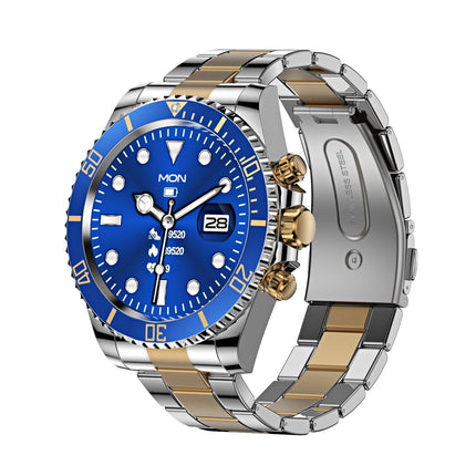 Smart Watch for Men with Stainless Steel Strap, Bluetooth Calling, Heart Rate, Sleep and Step Tracking, 7 Color Styles for Everyday Wear