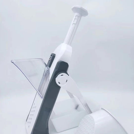 Vegetable Slicer with Adjustable Thickness Blades, Lever Press Cutter for Slicing, Dicing, Julienne and Waffle Cuts