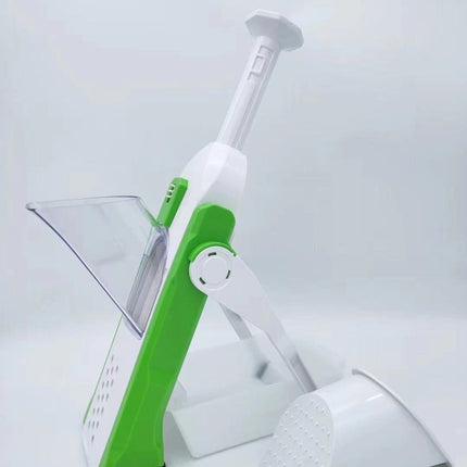 Vegetable Slicer with Adjustable Thickness Blades, Lever Press Cutter for Slicing, Dicing, Julienne and Waffle Cuts