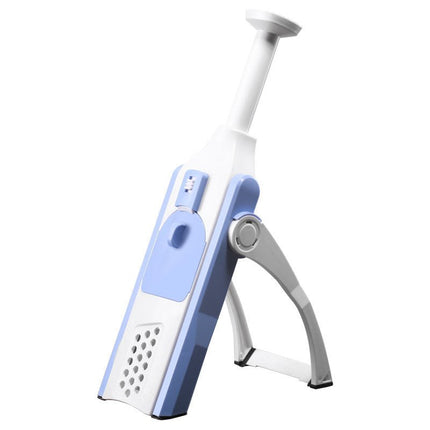 Vegetable Slicer with Adjustable Thickness Blades, Lever Press Cutter for Slicing, Dicing, Julienne and Waffle Cuts