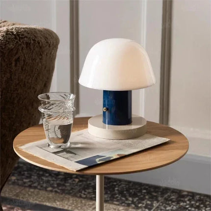Mushroom Table Lamp with Rechargeable LED Light | Touch Control Dimming for Soft Ambient Atmosphere