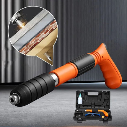 Manual Nail Gun for Concrete Wall Fastening with 50 Nails Kit | Quick DIY Installation Tool for Home Repairs and Decoration