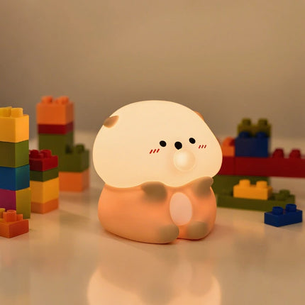 Rechargeable Kids Night Light with Dimmable Brightness | Cute Animal Bedside Lamp for Gentle Bedtime Glow