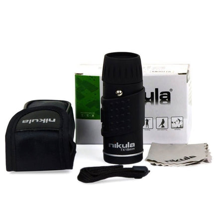 7x18 Monocular Telescope for Bird Watching and Concerts, Lightweight One Handed Zoom Scope for Travel