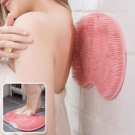 Non-Slip Silicone Bath Scrub Mat with Suction Cups | Foot Cleaning and Massage for Ultimate Comfort