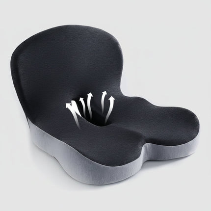 Memory Foam Seat Cushion for Office Chair with Coccyx Support | Ergonomic Comfort for Improved Posture