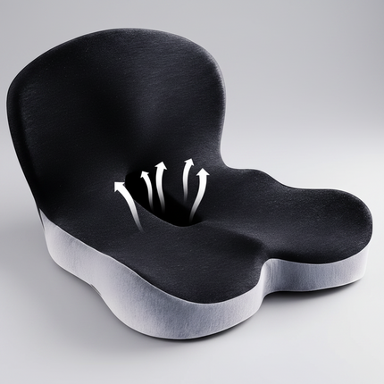Memory Foam Seat Cushion for Office Chair with Coccyx Support | Ergonomic Comfort for Improved Posture