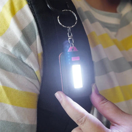 Ultra-Bright Keychain Flashlight with Rechargeable Battery | Compact & Portable for Emergency Use