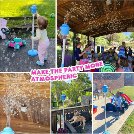 Automatic Bubble Maker with Lithium Battery | Blue Party Machine for Endless Outdoor Fun