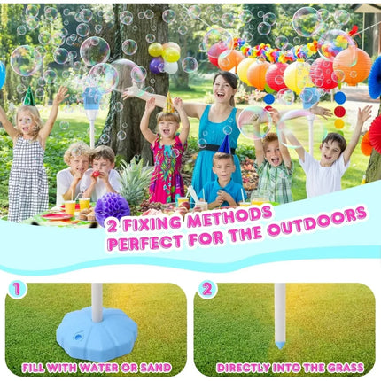 Automatic Bubble Maker with Lithium Battery | Blue Party Machine for Endless Outdoor Fun