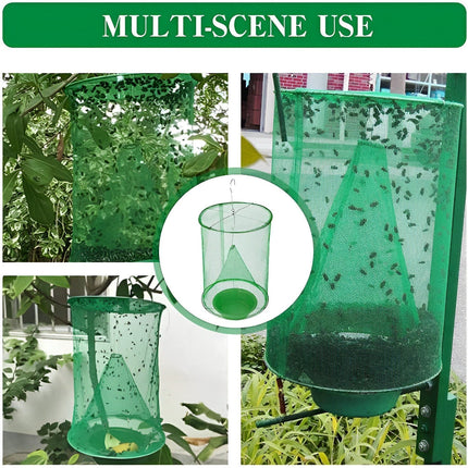 Outdoor Hanging Fly Trap with Non-Toxic Bait | Reusable Pest Control for Gardens and Patios