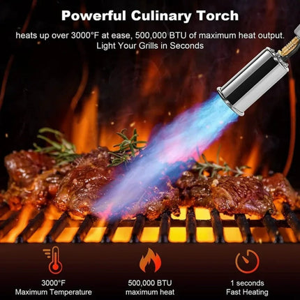 Outdoor Jet Lighter with Adjustable Flame Control | Fast Ignition for Grilling and Camping