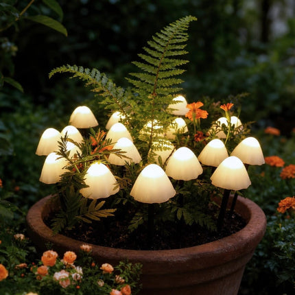 Solar Mushroom Garden Lights Set with Weather-Resistant Design | Charming Outdoor Décor for Soft Ambient Glow