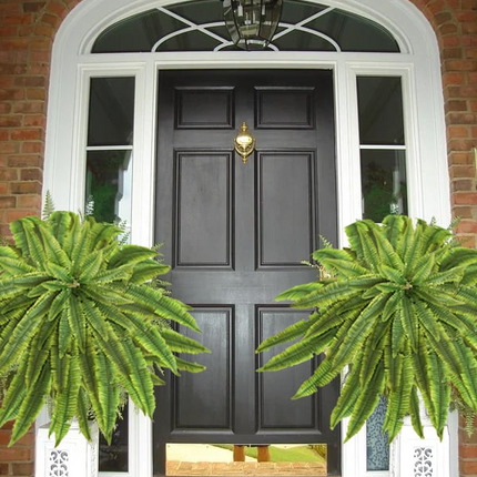 Artificial Boston Ferns Set of 18, UV Resistant Fake Ferns – image 10