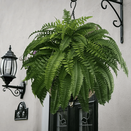 Artificial Boston Ferns Set of 18, UV Resistant Fake Ferns