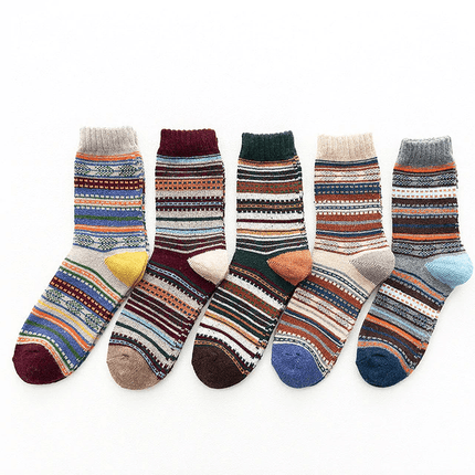 Warm Socks for Men and Women, Scandinavian Nordic Socks 5 Pairs – image 10