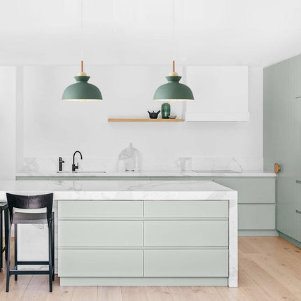 Modern Single Pendant Dome Light with Adjustable Height | Scandinavian Metal Lamp for Versatile Indoor Use