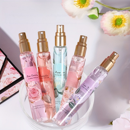 Fresh Floral Perfume Gift Set with Travel Size Sprays | Perfect Mothers Day Gift for Daily Wear and Refreshing Scent