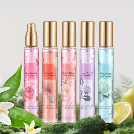 Fresh Floral Perfume Gift Set with Travel Size Sprays | Perfect Mothers Day Gift for Daily Wear and Refreshing Scent