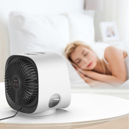 Mini Air Conditioner Fan with USB Power & Humidifying Mist | Portable Cooling for Desk and Personal Use