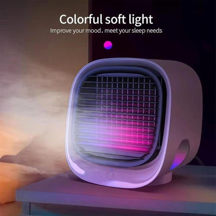 Mini Air Conditioner Fan with USB Power & Humidifying Mist | Portable Cooling for Desk and Personal Use
