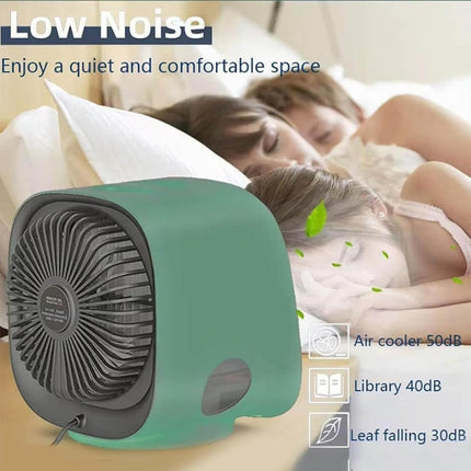Mini Air Conditioner Fan with USB Power & Humidifying Mist | Portable Cooling for Desk and Personal Use