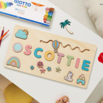 Personalized Name Puzzle for Toddlers with Engaging Themes | Educational Toy for Name Recognition and Fine Motor Skills