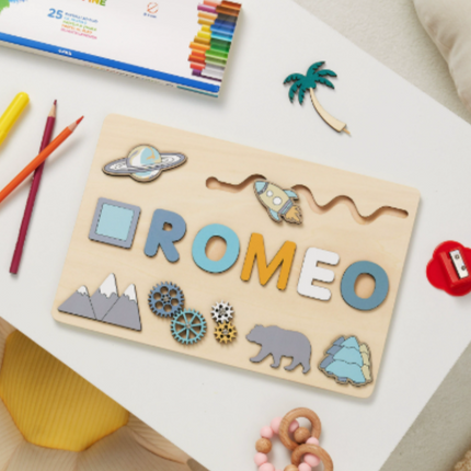 Personalized Name Puzzle for Toddlers with Engaging Themes | Educational Toy for Name Recognition and Fine Motor Skills