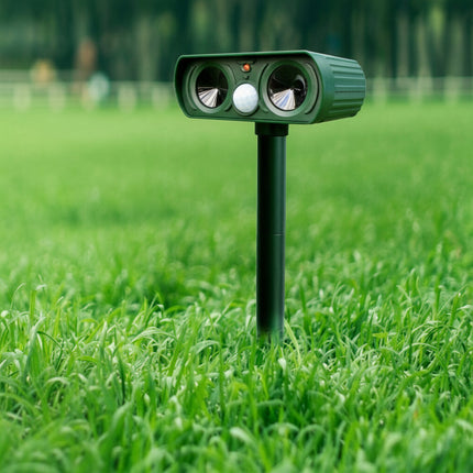 Solar Powered Pest Repeller with Motion Detection & Ultrasonic Waves | Outdoor Protection for Gardens and Lawns
