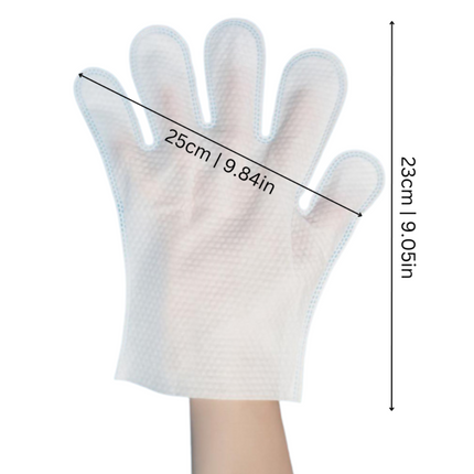 Disposable Pet Cleaning Gloves with Deodorizing Wipes | Quick Cleanup for Cats and Dogs