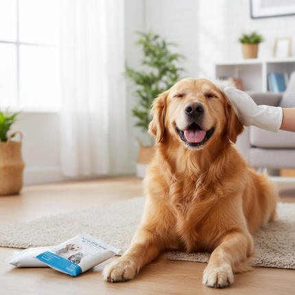 Disposable Pet Cleaning Gloves with Deodorizing Wipes | Quick Cleanup for Cats and Dogs