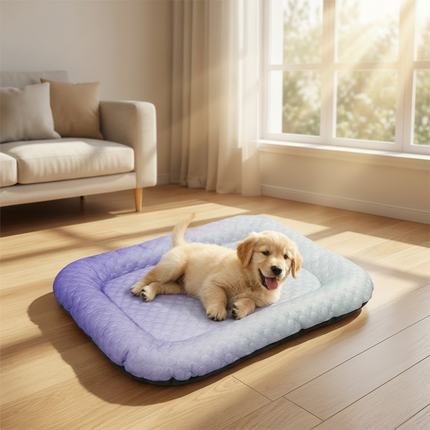 Self-Cooling Pet Mat with Waterproof Ice Silk Fabric | Breathable Design for Summer Comfort and Relief