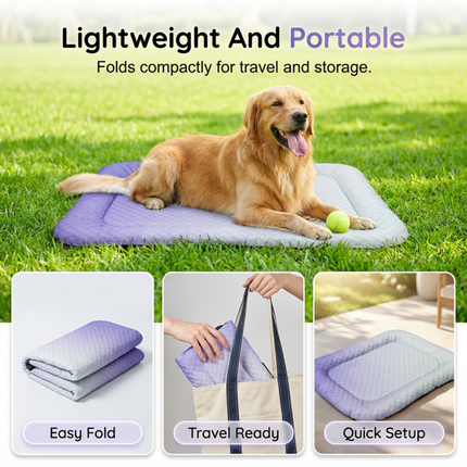 Self-Cooling Pet Mat with Waterproof Ice Silk Fabric | Breathable Design for Summer Comfort and Relief