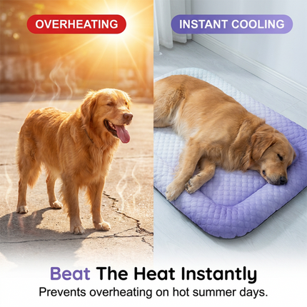 Self-Cooling Pet Mat with Waterproof Ice Silk Fabric | Breathable Design for Summer Comfort and Relief