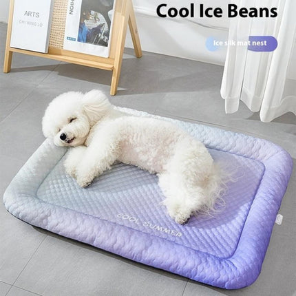 Self-Cooling Pet Mat with Waterproof Ice Silk Fabric | Breathable Design for Summer Comfort and Relief